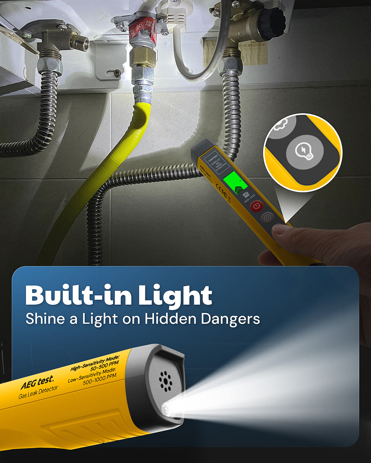 AEG-1223 Gas Leak Detector (Yellow)