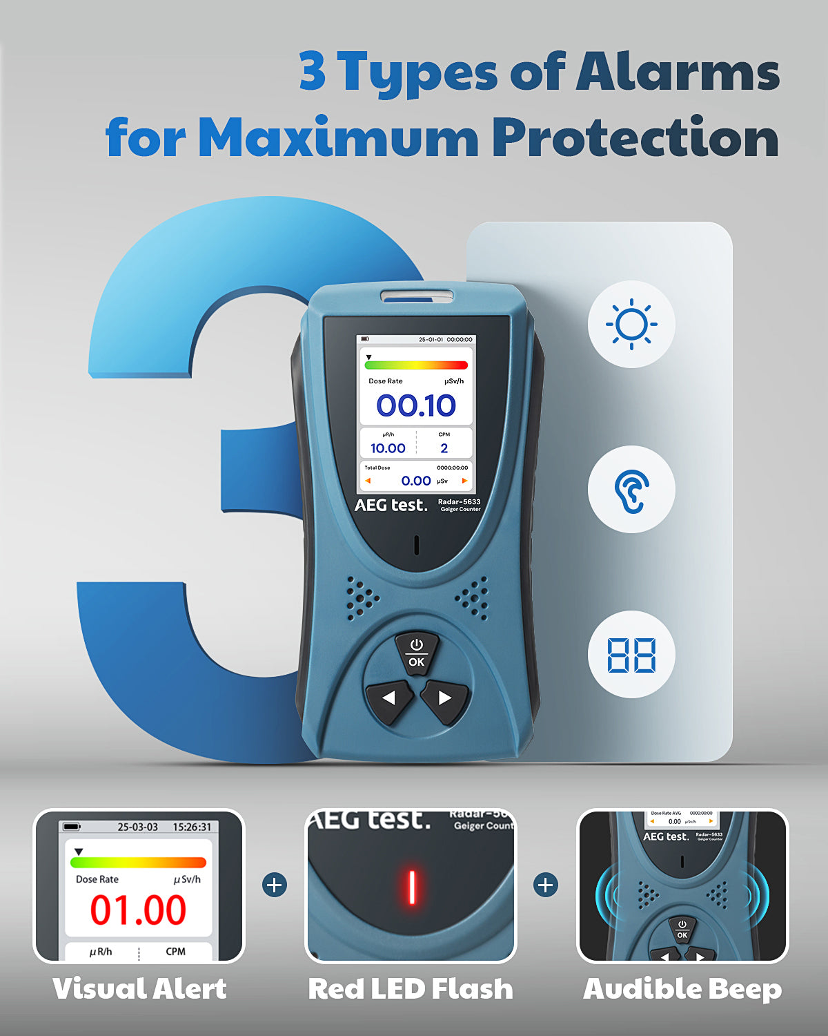 Radar-5633 Portable Nuclear Radiation Detector