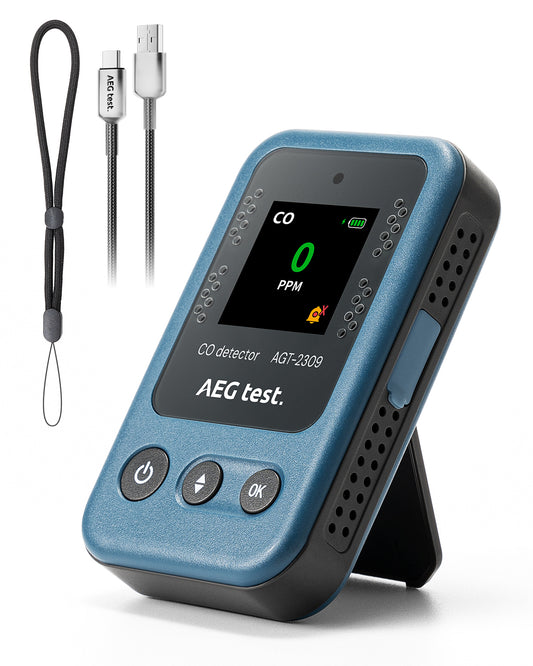 AGT-2309 Portable Carbon Monoxide Detector - Blue