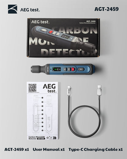 AGT-2459 Portable Carbon Monoxide Detector - Blue