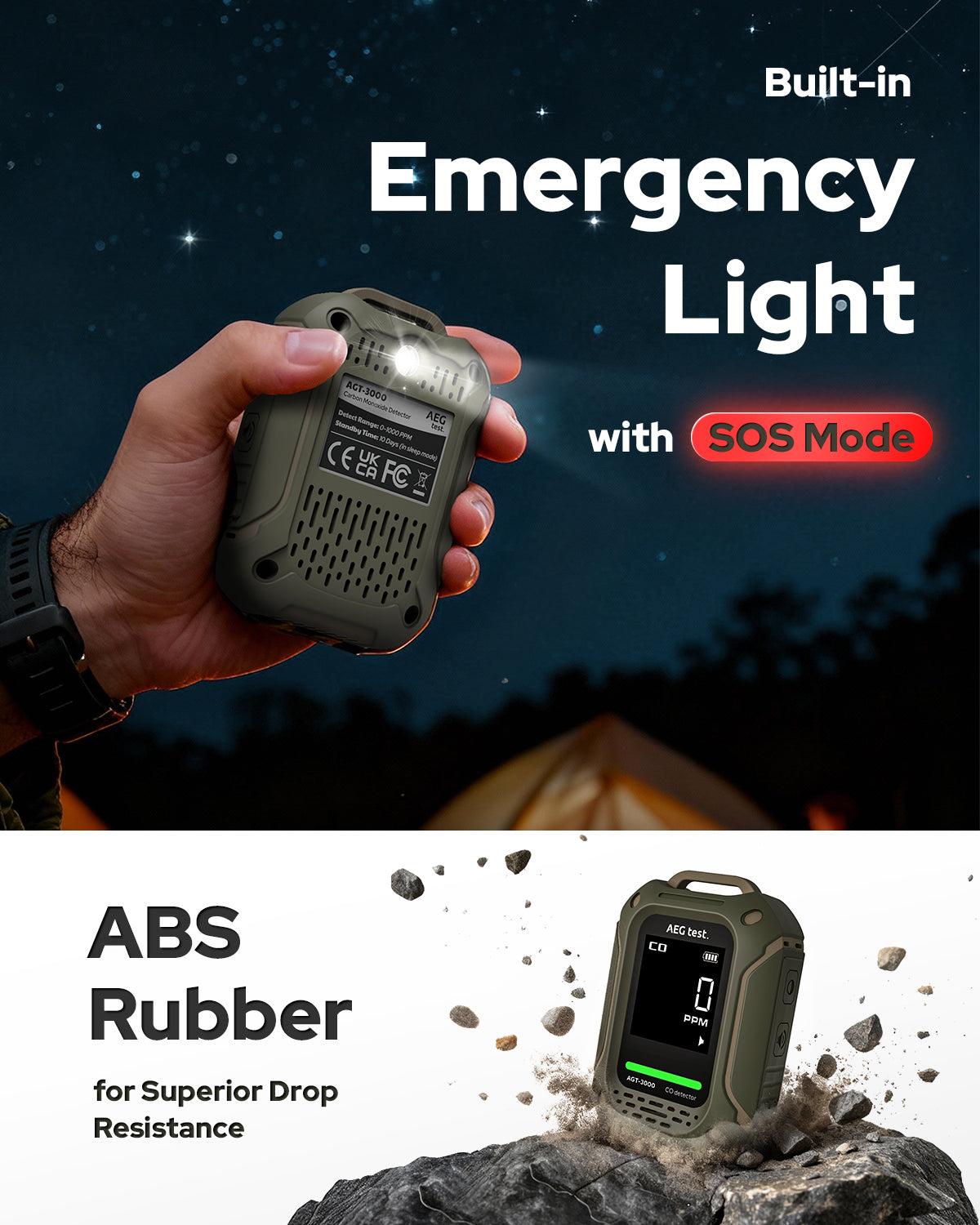 AGT-3000 Portable Carbon Monoxide Detector