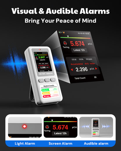HOUND-1011S Portable Radon Detector - White